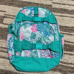Lilly Pulitzer Floral Backpack with Teal and Pink